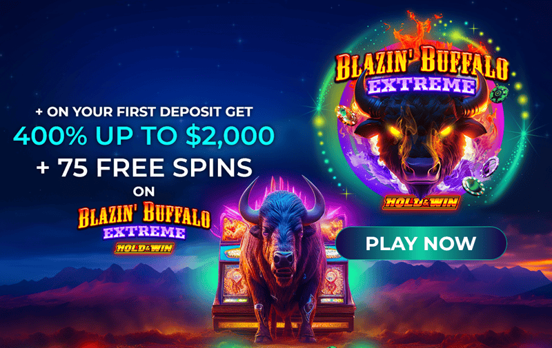 Claim a 400% welcome bonus and 75 free spins no deposit required 
