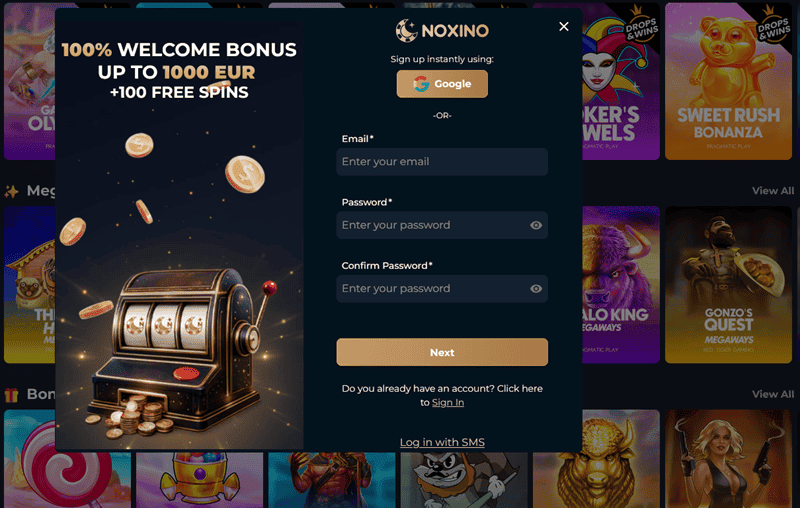 Register at Noxino and get a free bonus!