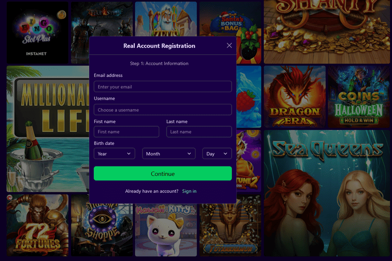 Create Your Player Account 