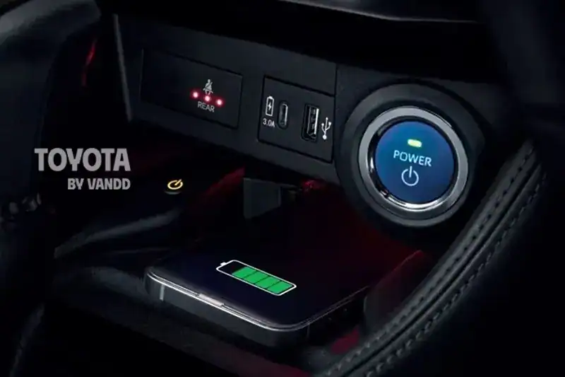 Sạc không dây, Khởi động bằng nút bấm là trang bị tiêu chuẩn theo xe