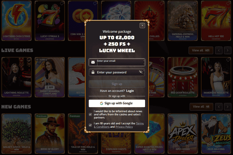 AFKSpin Casino Sign Up and Login 