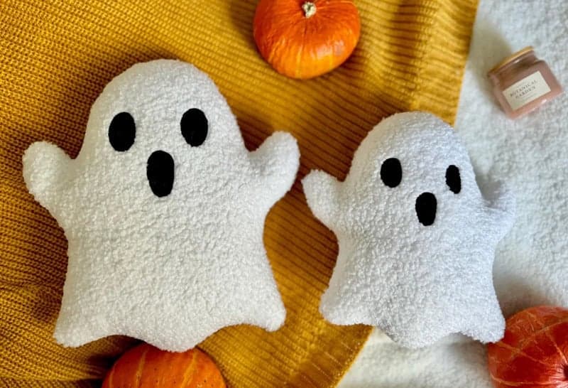 Handmade Plush Ghost Pillow from Etsy