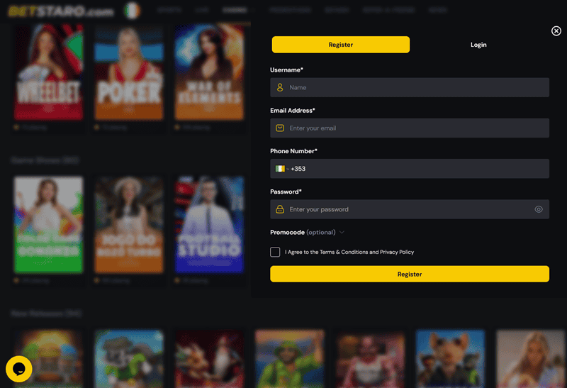 Register at Betstaro and play for real money! 