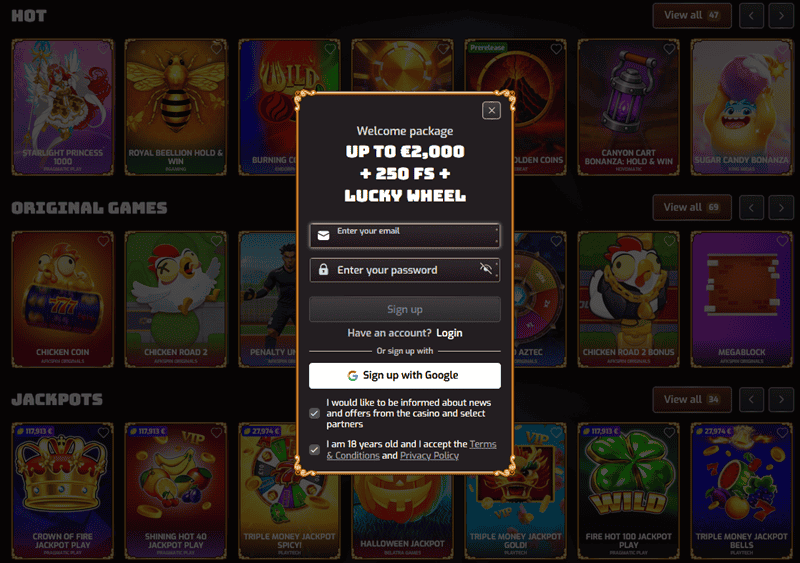 AFKSpin Sign Up and Log in to Play 