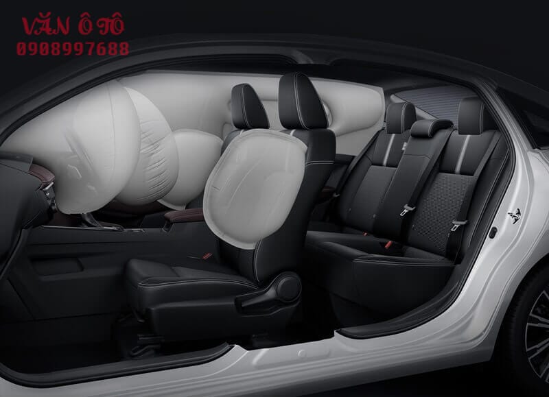 Bảng giá xe lăn bánh Toyota Vios 2023 tại Bắc Ninh Bắc Giang Hà Nội và các tỉnh Hệ thống túi khí trên Toyota Vios 2023