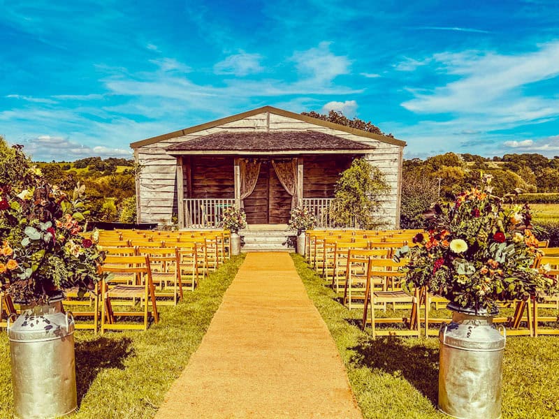 Outdoor wedding ceremony