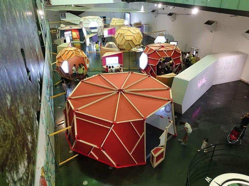 Interactive exhibits at the Pavilhao do Conhecimento