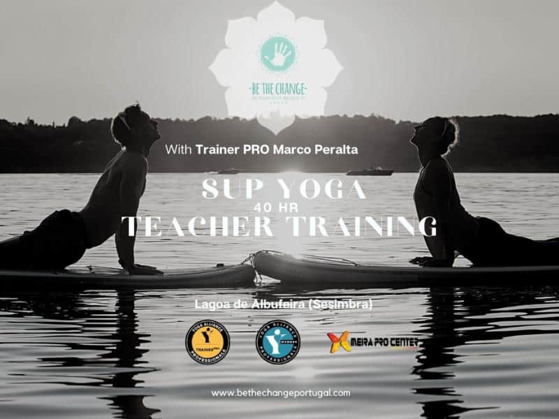 One of the best yoga and surf retreats in Portugal for SUP yoga teacher training.