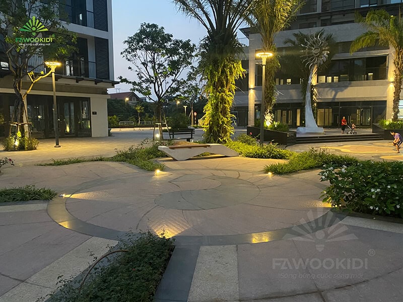 thiết kế chiếu sáng lối đi