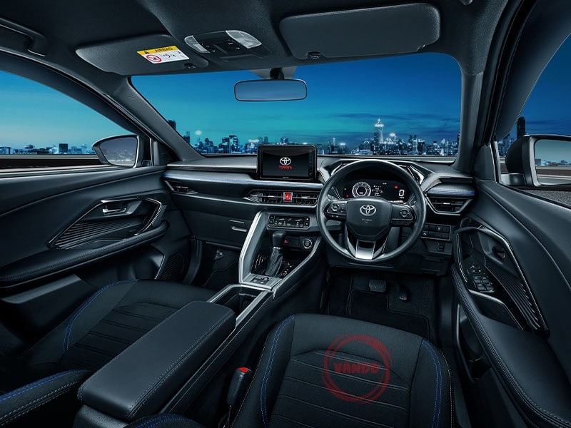 Toyota Yaris Cross 2023 sắp ra mắt Tổng thể khoảng nội thất của chiếc xe Yaris Cross 2023