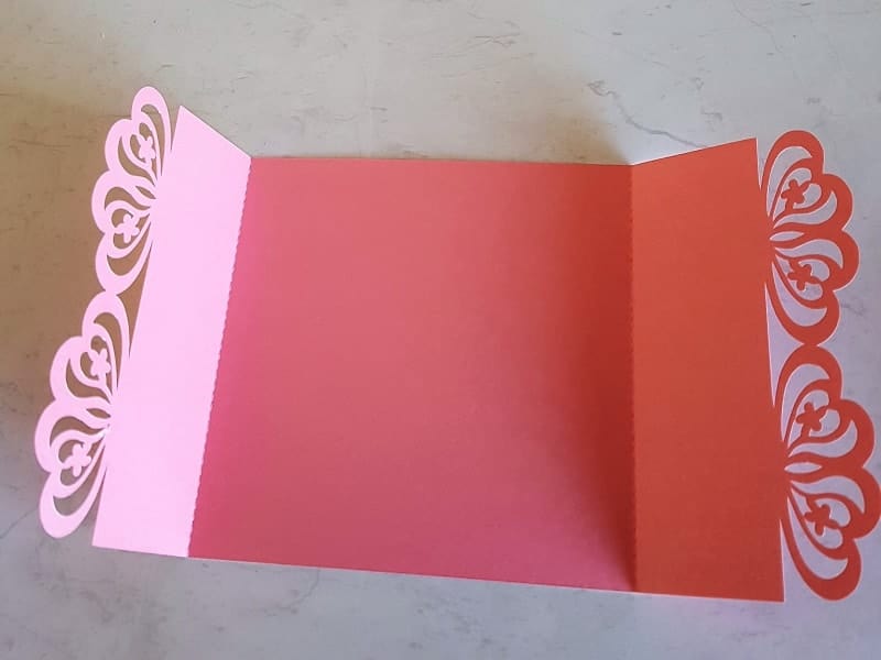 Fold lines for laser cut wedding invitations