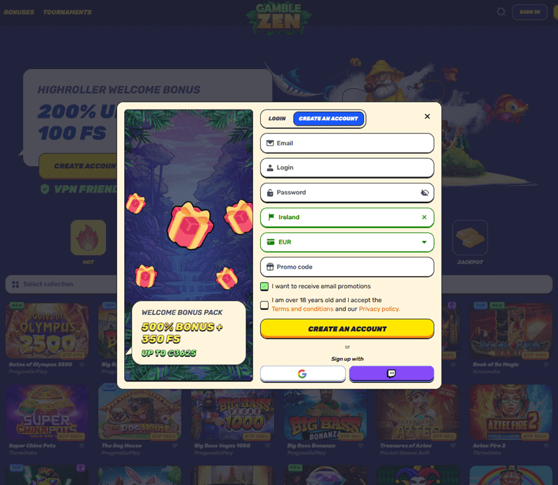 Open Your Gamblezen Account Here 