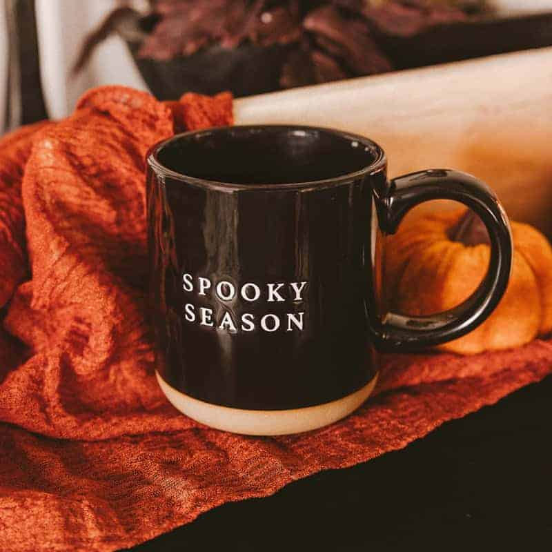 Spooky Season Stoneware Coffee Mug from Etsy