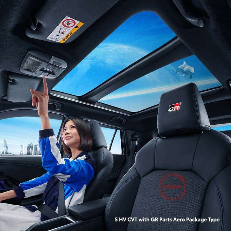 Toyota Yaris Cross 2023 sắp ra mắt Cửa sổ trời toàn cảnh được trang bị trên xe