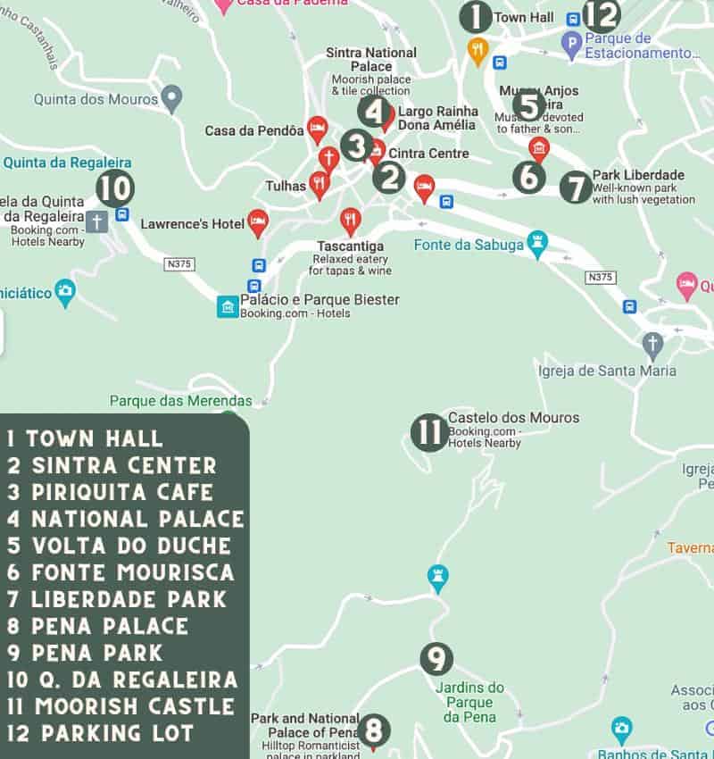 Sintra old town map