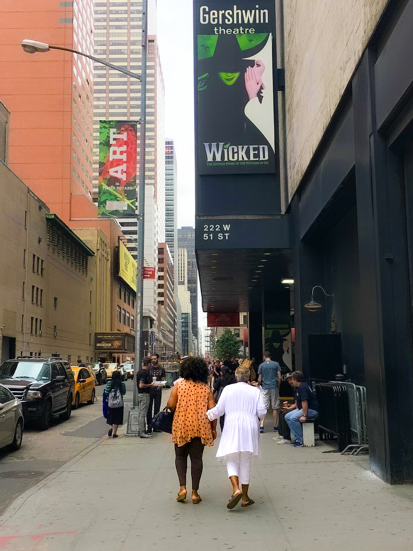 Bernadine and Grace Atwell Wicked at the Gershwin Theatre