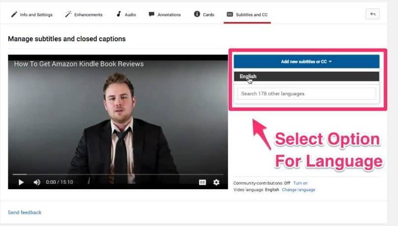 Youtube Language Option