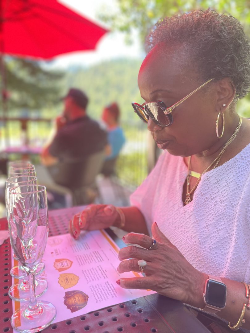 Mom at Korbel Tasting Room