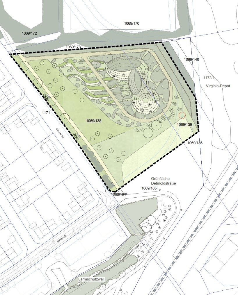 Bild: Naturerfahrungsraum Detmoldstraße, Plan: ver.de