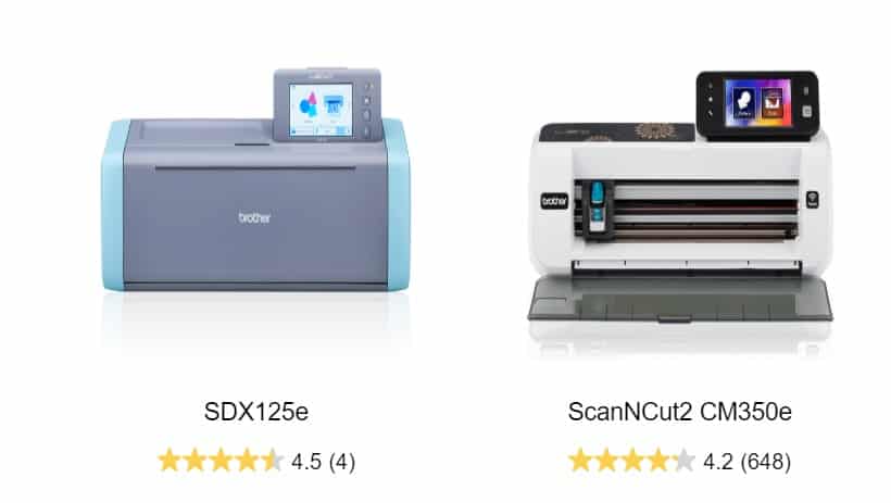 The SDX125e Scan N Cut and CM350e Scan N Cut in the post How to choose a Scan N Cut to buy.