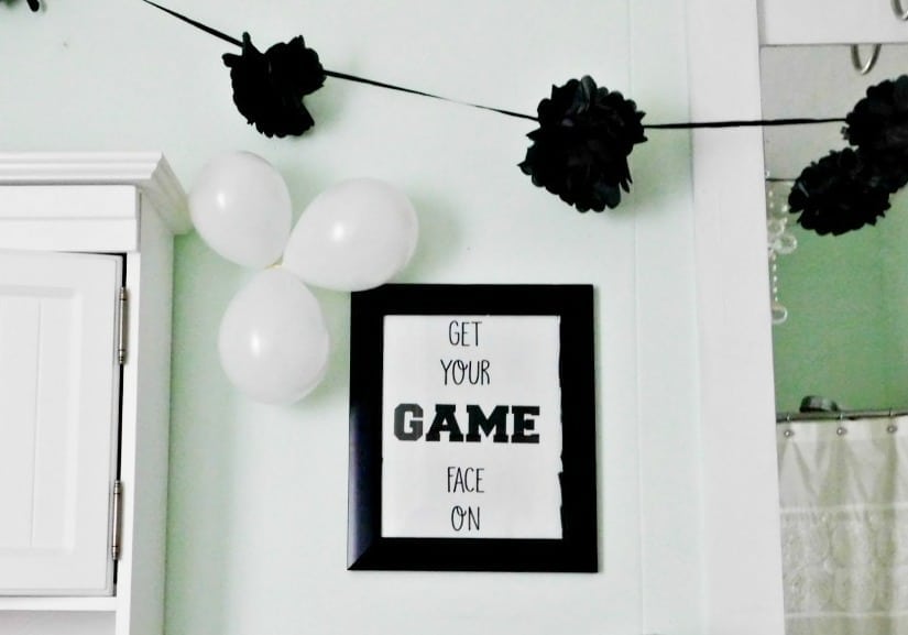 Game day face paint station