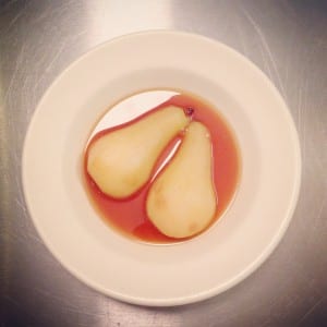 poached pears