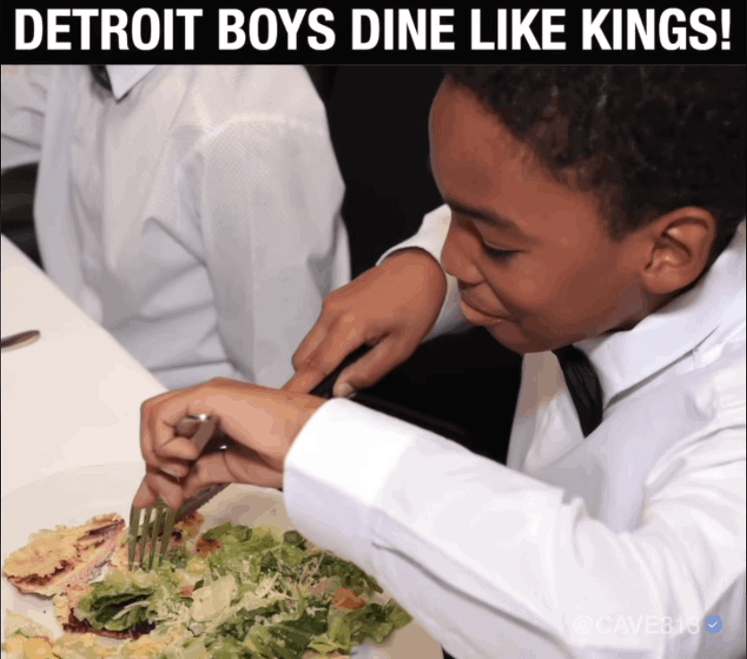DETRIOT BOYS DINE LIKE KINGS! DETRIOT BOYS DINE LIKE KINGS!