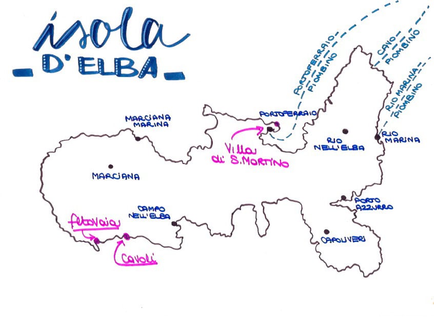 Isola d'Elba cartina