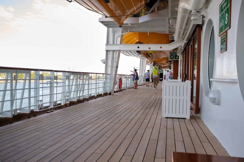 Deck four after the Muster drill Disney Wonder to New Orleans