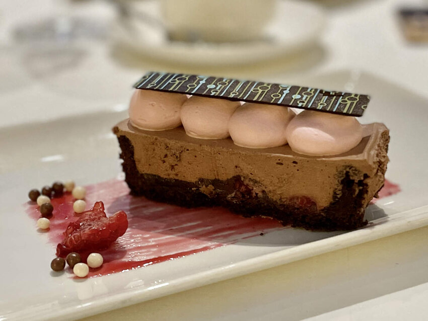 Disney Wonder Alaska Frozen Menu Elsa's Chocolate and Raspberry Tart