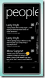 youtube video showing twitter integration in new wp7 mango build