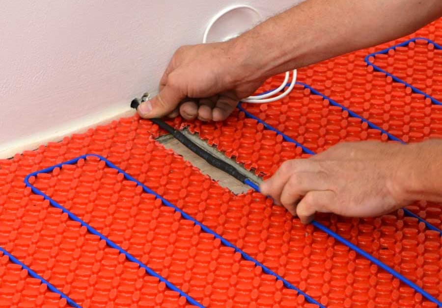 Elektrische vloerverwarming installatie