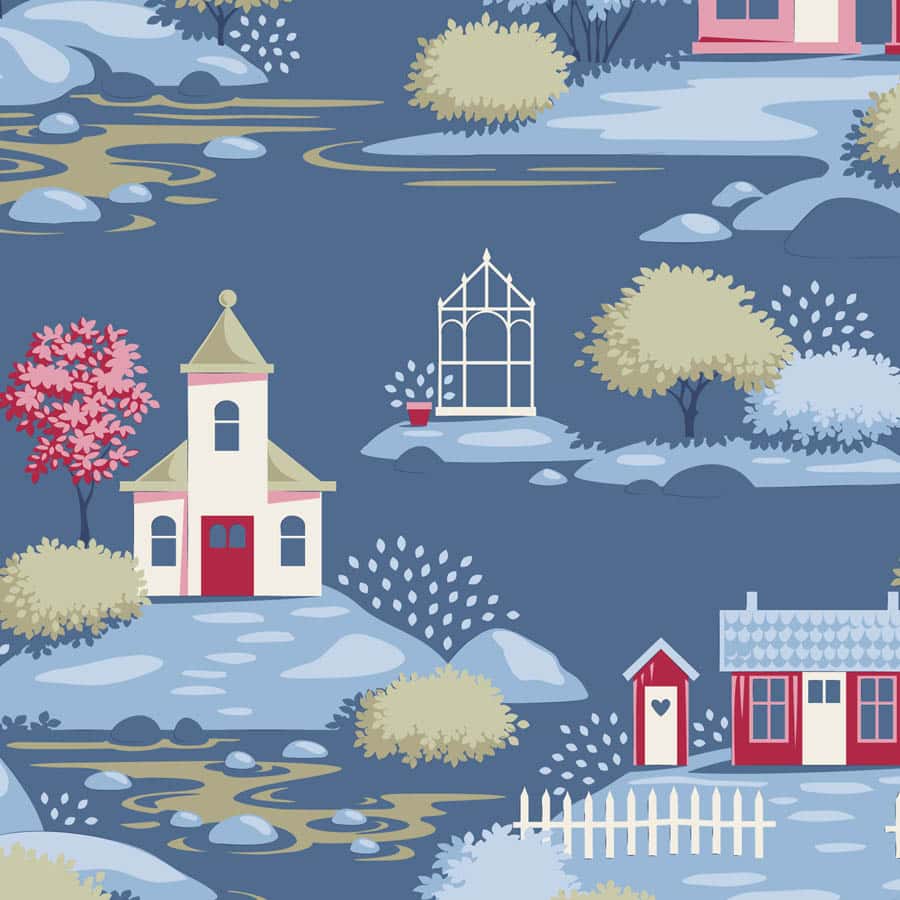 Tilda Village Life - Village Blue
