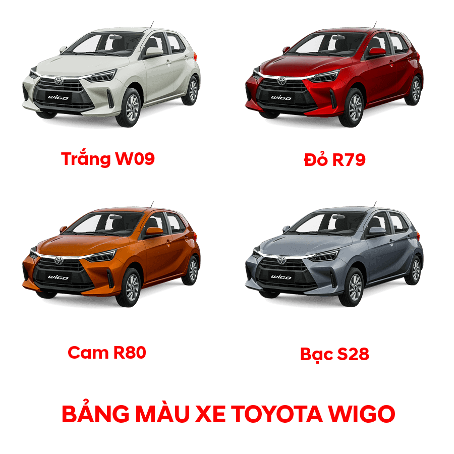 Wigo Bảng màu xe Wigo 2023