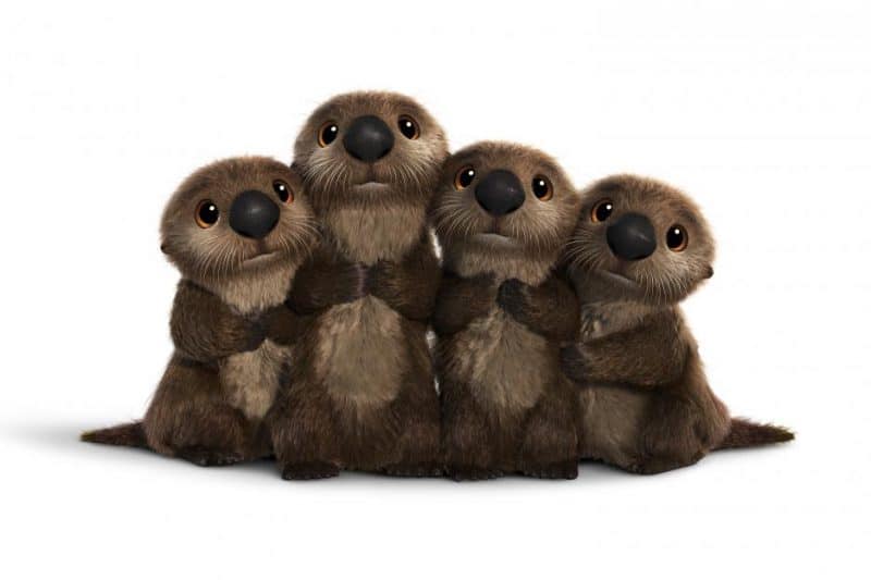 Finding Dory - Otters have a cuddle party.