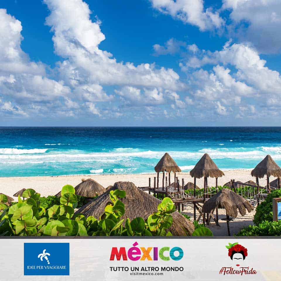 La spiaggia di Cancun in Messico