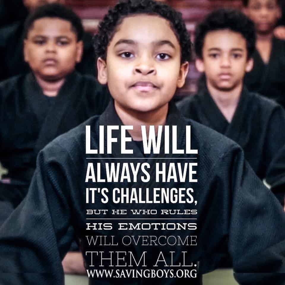 When a boy learns how to rule his negative emotions, he will be able to access his positive ones When a boy learns how to rule his negative emotions, he will be able to access his positive ones