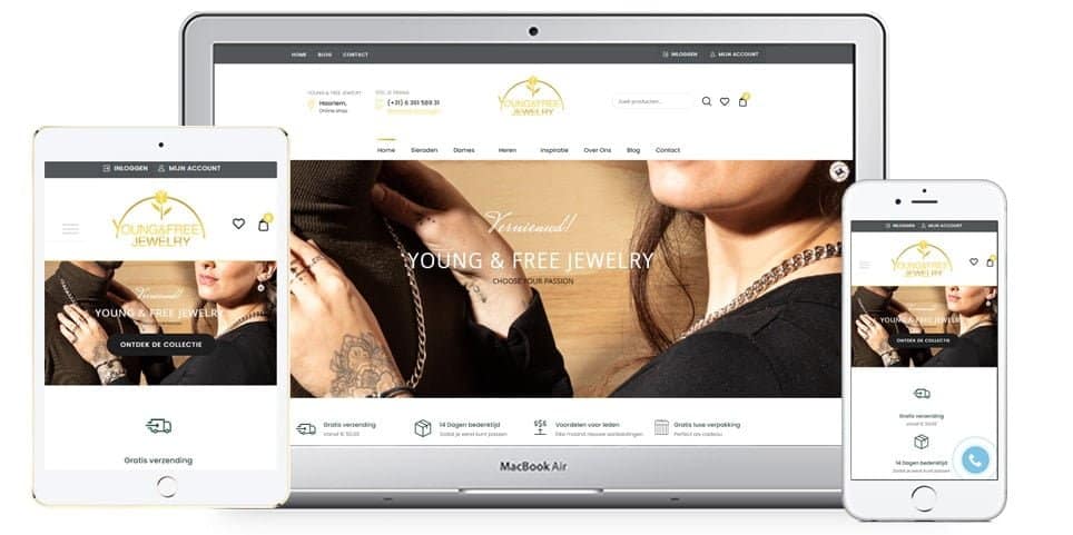 Webshop Young & Free Jewelry