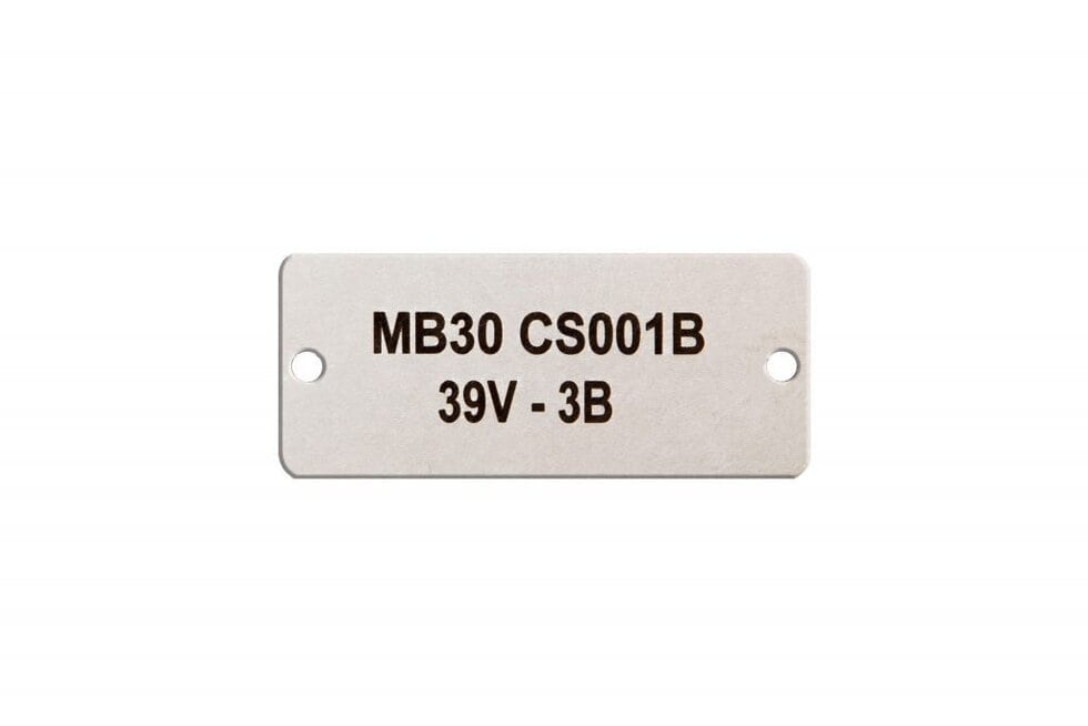 Laser-marked stainless steel TAG