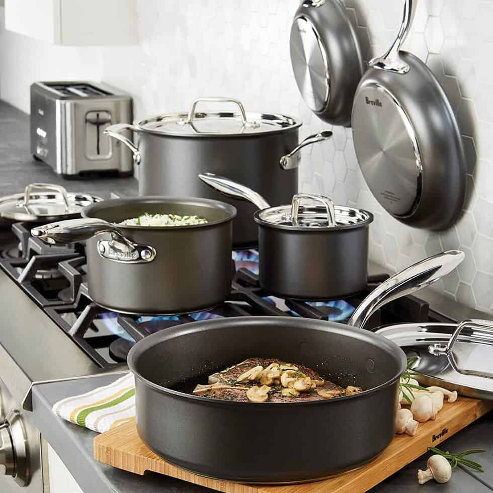 Breville Thermal Pro HardAnodized Nonstick Cookware Set