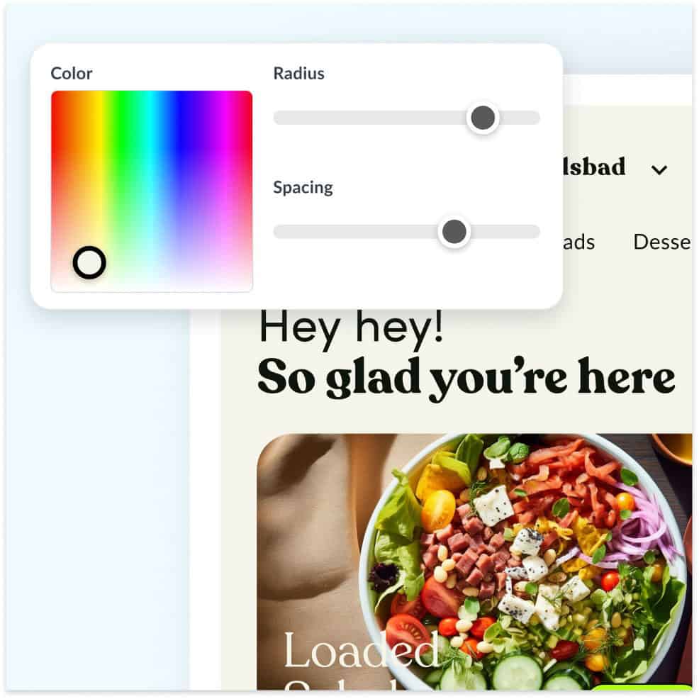 Thanx UI examples showing customization options for your mobile apps