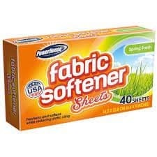 Home select fabric softener sheets 40 sheets