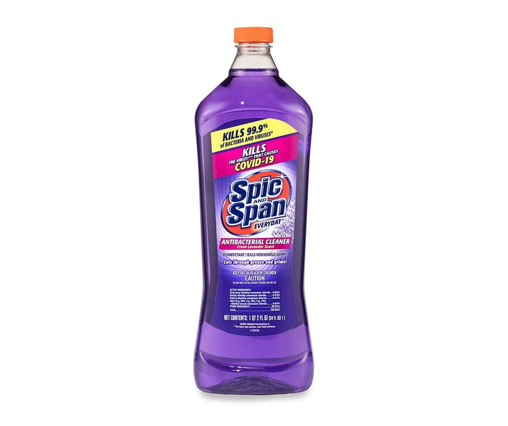 Spic and span everyday antibacterial cleaner lavender scent 591ml