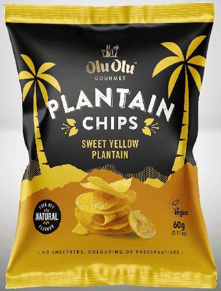 Olu olu sweet yellow plantain chips 60g