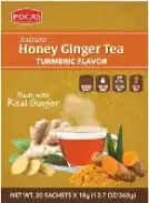 Pocas instant honey ginger tea with turmeric flavor 360g