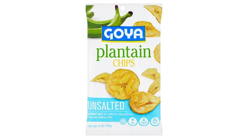 Goya plantain chips unsalted 142g