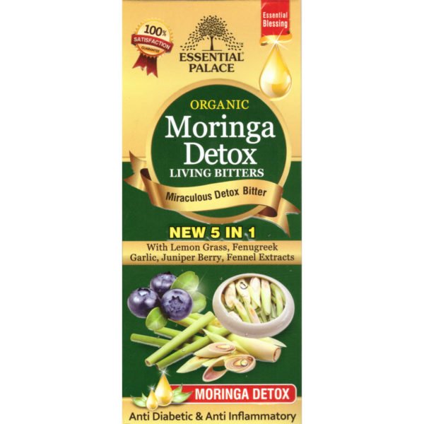 Essential palace moringa  detox living bitter (with lemon ,grass, garlic, e.t.c)16oz