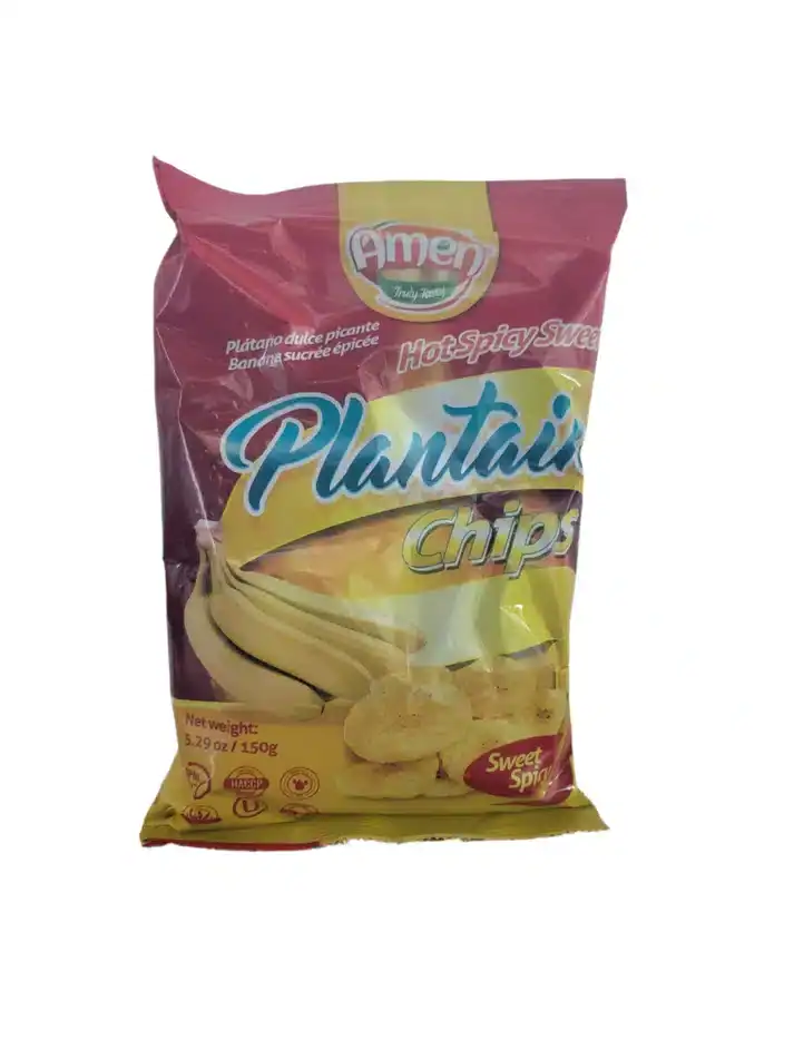 Amen Hot Spicy Sweet Plantain Chips 500g
