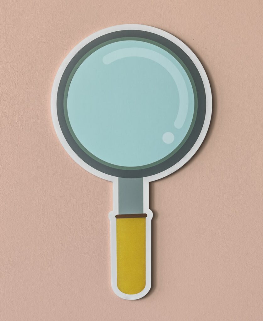 Magnifying glass to keep an eye on the cashier to save money on groceries