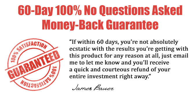Seal shows the Beirresistible iron-clad 60-day guarantee policy